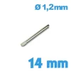 Goupille Moletée 14 mm diam 1,2 mm pour Montre Bracelet Métal