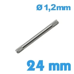 Goupille Moletée Double 24 mm diam 1,20 - Style Rolex