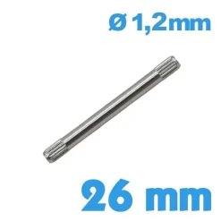 Goupille Moletée Double 26 mm diamètre 1,20
