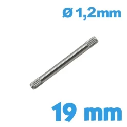 Goupille Moletée style Rolex 19 mm - diamètre 1,20 mm