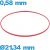 Joint 21,34 X 0,58 mm cylindrique    pour montre pas cher