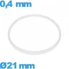 Joint 21 X 0,4 mm Cylindrique   verre horlogerie pas cher