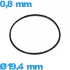 Joint 19,4 X 0,8 mm de montre O-ring  caoutchouc