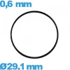 Joint 29,1 X 0,6 mm de montre plat  NBR
