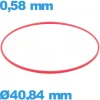 Joint  40,84 X 0,58 mm horlogerie cylindrique plastique