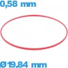 Joint 19,84 X 0,58 mm horlogerie  cylindrique