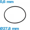 Joint 27,8 X 0,6 mm horlogerie O-ring  NBR