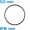 Joint 16 X 0,5 mm horlogerie plat  nitrile