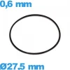 Joint 27,5 X 0,6 mm horlogerie torique ISO Swiss NBR