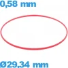 Joint 29,34 X 0,58 mm montre  cylindrique  plastique dur