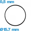 Joint 15,7 X 0,5 mm montre nitrile plat