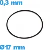 Joint 17 X 0,3 mm montre O-ring de marque ISO Swiss nitrile