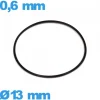 Joint 13 X 0,6 mm montre O-ring  NBR