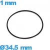 Joint 34,5 X 1 mm montre torique  nitrile ISO Swiss