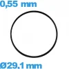 Joint 29,1 X 0,55 mm pour horlogerie caoutchouc plat