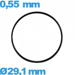 Joint 29,1 X 0,55 mm pour horlogerie caoutchouc plat