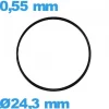 Joint 24,3 X 0,55 mm pour montre plat  caoutchouc