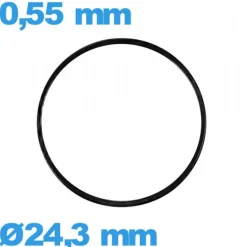 Joint 24,3 X 0,55 mm pour montre plat  caoutchouc