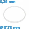 Joint  17,78 X 0,35 mm verre d'horlogerie blanc  Hytrel ISO Swiss