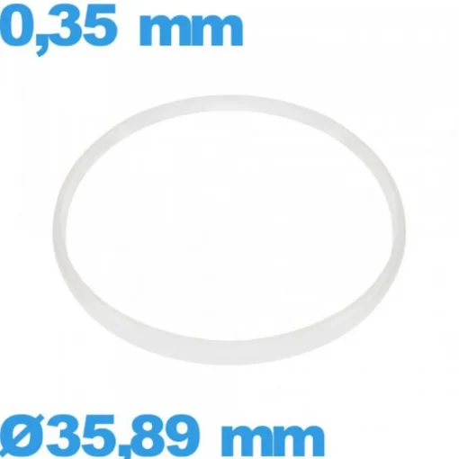Joint 35,89 X 0,35 mm verre pour horlogerie  i-Ring de marque ISO Swiss
