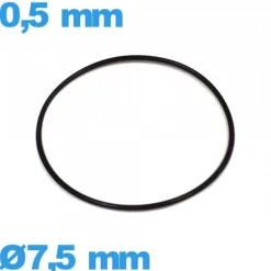 Joint caoutchouc ISO Swiss torique horlogerie - 7,5 X 0,5 mm
