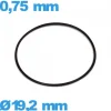 Joint caoutchouc pas cher pour montre 19,2 X 0,75 mm torique  étanchéité