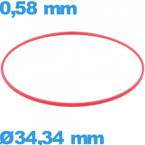Joint  de marque ISO Swiss  montre - 34,34 X 0,58 mm cylindrique