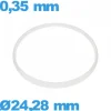 Joint de marque ISO Swiss verre horlogerie Hytrel - 24,28 X 0,35 mm