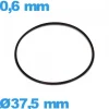 Joint  d'horlogerie 37,5 X 0,6 mm O-ring  étanchéité caoutchouc