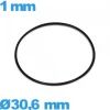 Joint  d'horlogerie  30,6 X 1 mm torique  étanchéité NBR