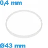 Joint d'horlogerie 43 X 0,4 mm    Cylindrique