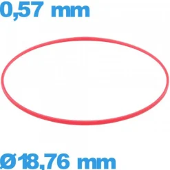 Joint d'horlogerie de marque ISO Swiss 18,76 X 0,57 mm cylindrique étanchéité plastique dur