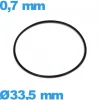 Joint d'horlogerie O-ring  étanchéité 33,5 X 0,7 mm   pas cher