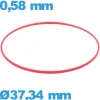 Joint horlogerie 37,34 X 0,58 mm cylindrique étanchéité