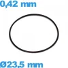 Joint horlogerie 23,5 X 0,42 mm étanchéité NBR  O-ring ISO Swiss