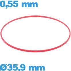 Joint horlogerie ISO Swiss 35,9 X 0,55 mm cylindrique étanchéité   pas cher