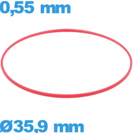 Joint horlogerie ISO Swiss 35,9 X 0,55 mm cylindrique étanchéité   pas cher