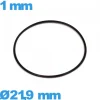 Joint montre 21,9 X 1 mm étanchéité caoutchouc  torique