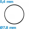 Joint NBR 7,8 X 0,4 mm plat de marque iso swiss montre