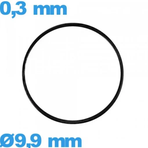 Joint NBR  plat de montre - 9,9 X 0,3 mm