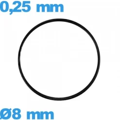 Joint NBR  plat d'horlogerie - 8 X 0,25 mm