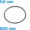 Joint nitrile 20 X 0,6 mm O-ring  montre