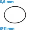 Joint nitrile ISO Swiss O-ring montre - 11 X 0,6 mm