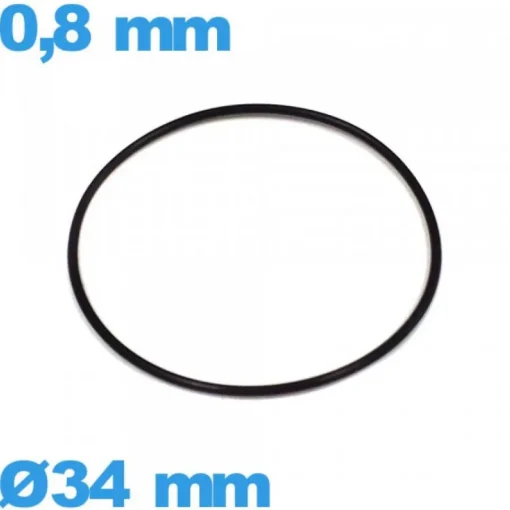 Joint nitrile  O-ring d'horlogerie - 34 X 0,8 mm