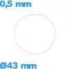 Joint O-ring silicone 43 X 0,5 mm  de montre pas cher
