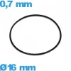 Joint pas cher horlogerie  16 X 0,7 mm torique  étanchéité nitrile