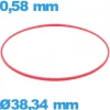 Joint  pas cher horlogerie  38,34 X 0,58 mm cylindrique  étanchéité