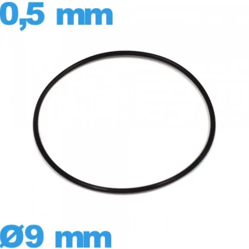 Joint pas cher montre de marque ISO Swiss 9 X 0,5 mm O-ring  étanchéité nitrile