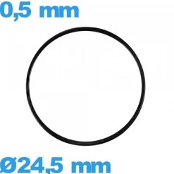 Joint  pour horlogerie 24,5 X 0,5 mm plat  étanchéité caoutchouc