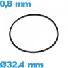 Joint  pour horlogerie de marque ISO Swiss 32,4 X 0,8 mm torique  étanchéité NBR